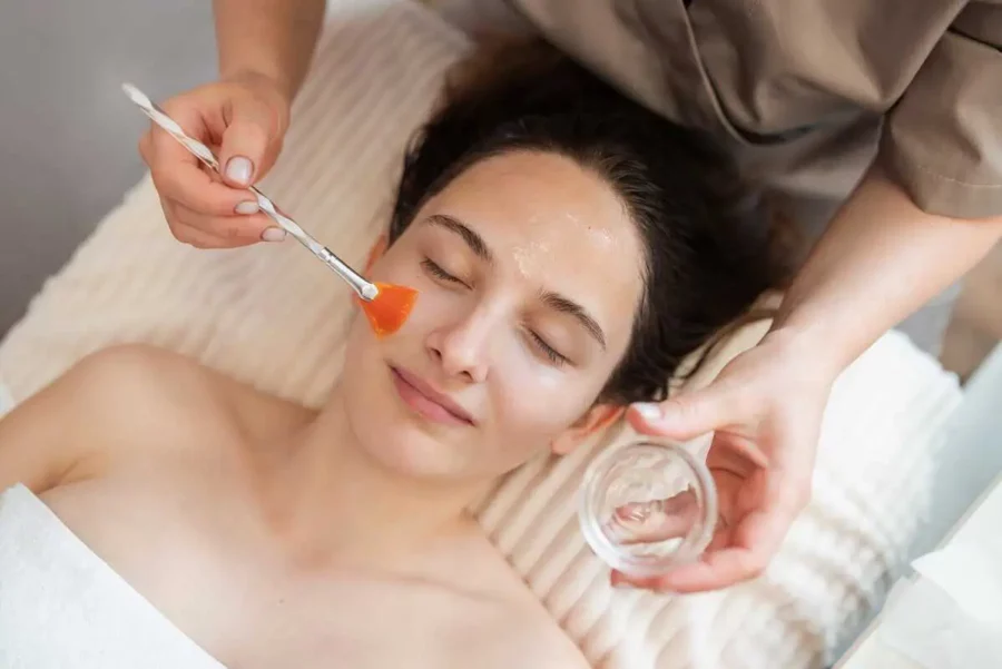 Woman receiving Chemical Peel at Aesthetic Center of Richmond Dermatology in Glen Allen, VA