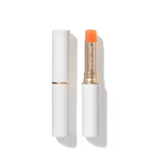 Forever Peach’ shade of the ‘Just Kissed’ lip & cheek stain in a white tube with gold ferrule and soft peach-orange stick