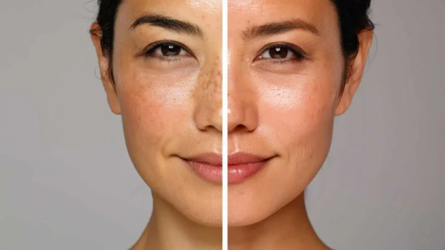 After taking RF Microneedling result at Aesthetic Center of Richmond Dermatology in Glen Allen, VA